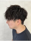 2ブロック×ツイストスパイラルパーマ