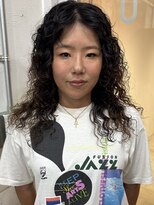 サル(saru)&nbsp;curly hair