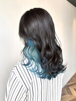 ヘアサロン セロ(Hair Salon SERO)&nbsp;インナーカラー/イヤリングカラー/ターコイズブルー/東姫路