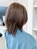 キャアリー(Caary)&nbsp;福山市美容室Caary人気 鎖骨ミディアムウルフスタイル