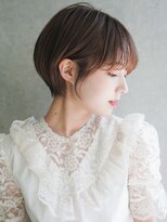 カライング(ing)&nbsp;大人可愛い20代30代40代黒髪前下がりショートボブ丸みショート◎