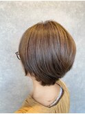白髪ぼかしハイライト×まるみショート!