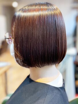 カミビトグロウ(kamibito glow) 20代30代40代ショコラブラウン髪質改善カラー艶感ストレート