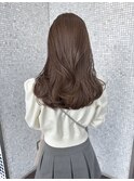 ミディアム/グレージュ/韓国風/髪質改善トリートメント/縮毛矯正