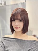 春先取りメルティカラー+切りっぱなし韓国ボブを似合わせカット