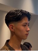 強めラフカール　スキンフェード