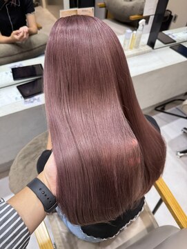 モク 立川(moc) 韓国風レイヤーカットブリーチダブルカラー前髪