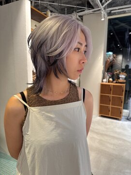 エルム 府中(yelm) 【ホワイトベージュ×ウルフ】#ダブルカラー#ケアブリー#韓国