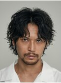 渋谷大人ビジネスマンツイストスパイラルパーマメンズカット30代