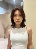 【加藤木麻彩】ヘアカラー オレンジ