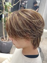 エデアンホンテン メンズサロン(EDEAN 本店 （旧：EDEAN 上通）)&nbsp;熊本メンズカット ハイトーン ハイライトメッシュ ブラウン