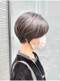 ショートボブ×丸みショート×透明感カラー×横浜×石川町