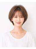 40代白髪30％の明るめショート