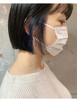 キーン 立川店(keen) 【keen×田中】ネイビーブルー×ミニボブ