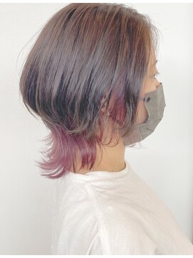 ディフィーノ 青山(DIFINO) 【DIFINO 青山】◆くびれなし→くびれボブ×ピンクインナー