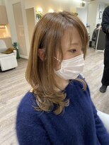 庵 ヘアー(hair)&nbsp;透明感！バレイヤージュグラデーション（耳野）
