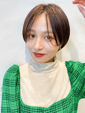 ガーデン タチカワ(garden tachikawa) 暗髪×束感ショート×シースルーバング×フレンチガーリー