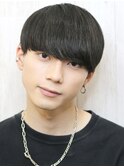 前下がり刈り上げマッシュ ナチュラルヘア