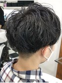 MEN'S HAIR  センターパート　ツイストスパイラル　コンマヘア