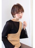 似合わせ小顔カット×ショートボブ ベージュ 髪質改善