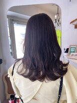 アミュレ(Amule)&nbsp;大人の艶髪アッシュブラック外ハネロング髪質改改善ヘルシーヘア