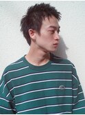 ハイライトマッシュパーマウルフアッシュブラック