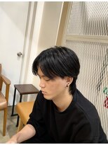 センターパートウルフ