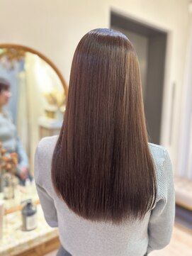 アンド ラ ブランシュ(&.La Blanche) 顔型別ヘアスタイル特集/ピンクブラウン/エアリーロング