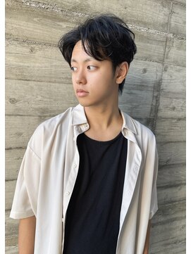 バース(BIRTH) 天神【BIRTH】センターパートアップバングニュアンスパーマ