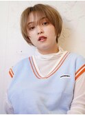 丸みのある小顔ショートヘア/20代～50代☆マロンベージュ