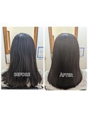 ヘアケアコース+カット・髪質改善・縮毛矯正・白髪染め