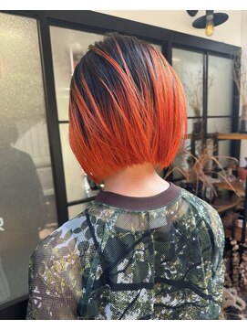 エルム 原宿 表参道(yelm) 伸びてきても気にならないデザインカラー/ビビットオレンジ