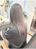 シルバーグレージュロング