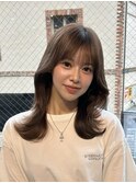 【米澤りあちゃん♪】ミディアムレイヤー くびれ巻き 韓国ヘア