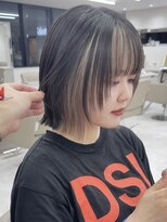 ツキ 横浜店(tuki)&nbsp;前髪インナーカラーハイライトローライトイヤリングカラー