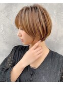 大人ショートボブ丸みショートカットマッシュショート/北千住