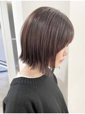 【松戸　松田】切りっぱなしボブ　ピンクブラウン
