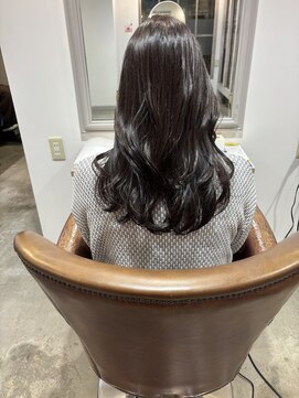 髪質改善ナチュラルブラウンカラー