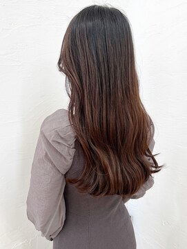 ネイビー 博多(NAVY) 博多/髪質改善/スモーキーブラウン×透明感ロングヘア