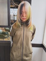 ダスティ穂高店&nbsp;ホワイトカラー＿デザインカラー＿レイヤーカット