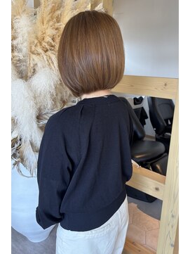 ソラ 京都桂川店(SORA.) 大人可愛いぷつっとラインの丸みボブ◎30代/40代/50代