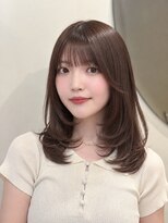 プランツヘアー 高宮店(Plants hair)&nbsp;ミディアムレイヤー × ショコラブラウン