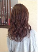 バウンシーカールスタイル大人可愛いブラウンカラー20代30代40代