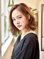 ヘアーリゾートテラス(hair resort terrasse)&nbsp;大人かわいいミニマムボブヴェールウェーブ3Dカラーブルージュ