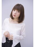 【large】大人かわいい☆前髪パッツン/ピンクベージュ