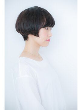 カバーヘア 上尾西口店(COVER HAIR) ネイビーカラー小顔マニッシュショートZ上尾20代30代40代