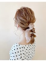 ヘアアンドメイクジップ恵比寿 (Hair＆Make ZIP)&nbsp;リボンポニーテールアレンジ　ヘアセット