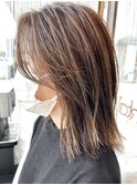 切りっぱなしロブ×ナチュラルハイライト【JUN】