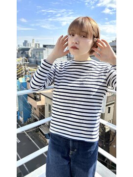 ムード カナザワ(mood kanazawa) ミルクベージュ×耳掛けボブ