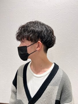 ゴデーレ(GODERE) 刈上げスパイラルメンズパーマカジュアルマッシュ黒髪